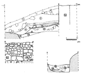 EH II, sections, and the elevation of the outer wall of the castle.