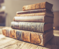 Books on desk