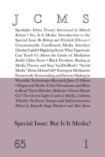 Cover of Journal of Cinema and Media Studies, vol. 65, no. 1 | Society for Cinema and Media Studies | 9781607859369