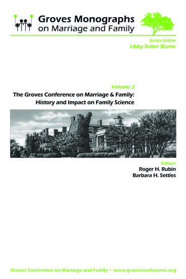 Cover of The Groves Conference on Marriage and Family: History and Impact on Family Science: Groves Monographs on Marriage and Family (Volume 2) | Roger H Rubin &amp; Barbara H Settles | 9781607852841
