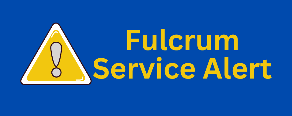 Icon indicating a "Fulcrum Service Alert"