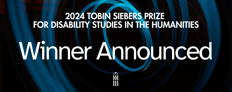 Text Winner Announced over blue abstract background