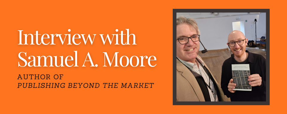 Blog title with photo of Charles Watkinson and Samuel A. Moore holding his book