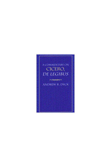 Cover of A Commentary on Cicero, De Legibus