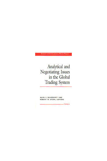Cover of Analytical and Negotiating Issues in the Global Trading System