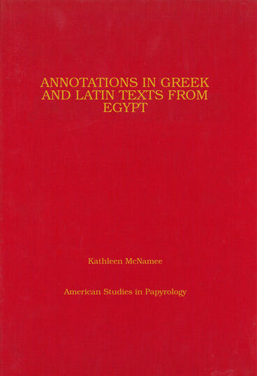 Cover of Annotations in Greek and Latin Texts from Egypt