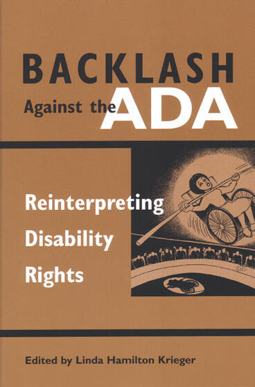 Cover of Backlash Against the ADA - Reinterpreting Disability Rights
