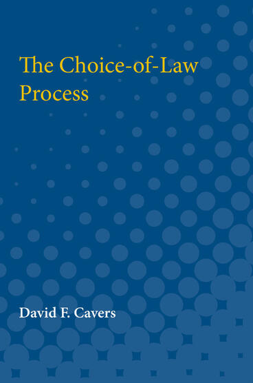 Cover of The Choice-of-Law Process