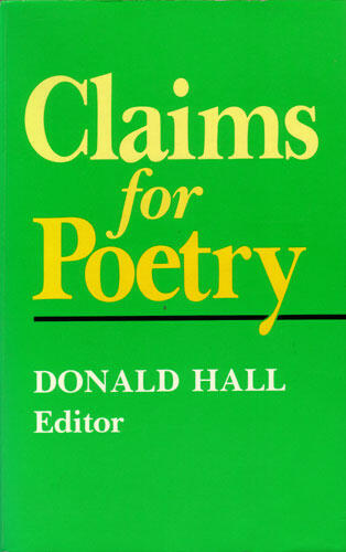 Cover of Claims for Poetry