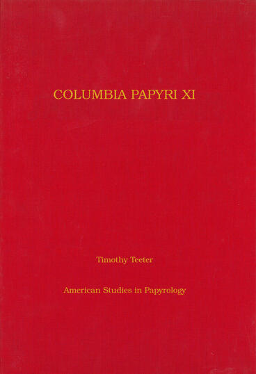 Cover of Columbia Papyri XI