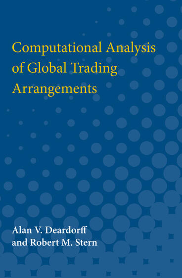 Cover of Computational Analysis of Global Trading Arrangements