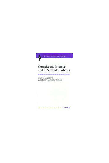 Cover of Constituent Interests and U.S. Trade Policies