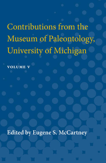 Cover of Contributions from the Museum of Paleontology, University of Michigan - Volume V