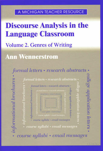Cover of Discourse Analysis in the Language Classroom - Volume 2. Genres of Writing