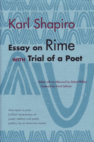 Cover of Essay on Rime - with Trial of a Poet