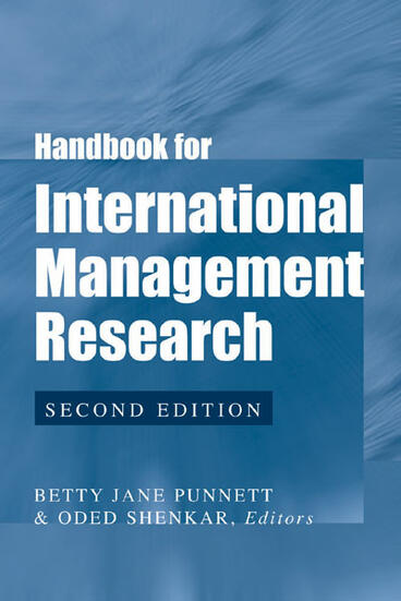 Cover of Handbook for International Management Research