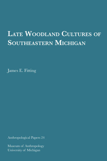 Cover of Late Woodland Cultures of Southeastern Michigan