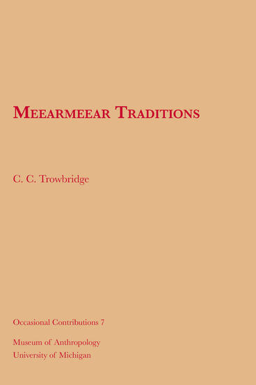Cover of Meearmeear Traditions | C. C. Trowbridge | 9781949098570