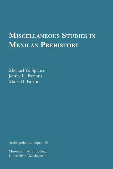 Cover of Miscellaneous Studies in Mexican Prehistory