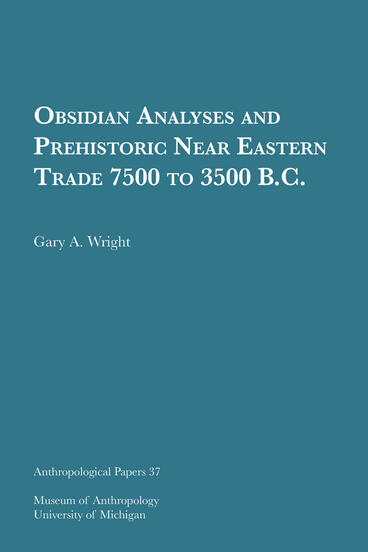 Cover of Obsidian Analyses and Prehistoric Near Eastern Trade 7500 to 3500 B.C.