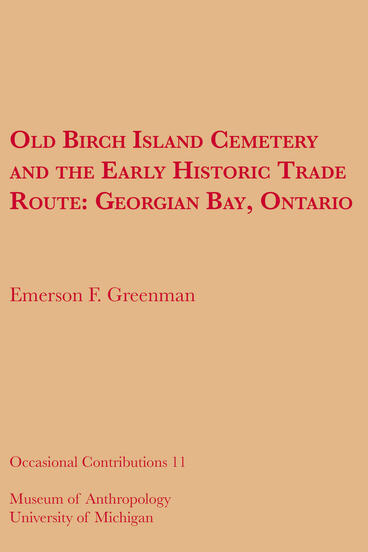 Cover of Old Birch Island Cemetery and the Early Historic Trade Route - Georgian Bay, Ontario