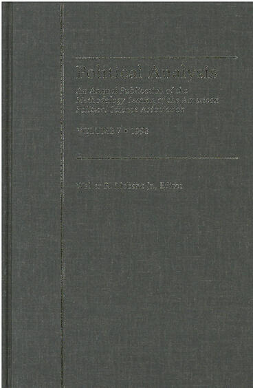 Cover of Political Analysis - An Annual Publication of the Methodology Section of the American Political Science Association, Volume 7, 1998