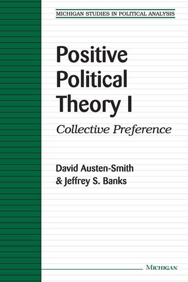Cover of Positive Political Theory I - Collective Preference