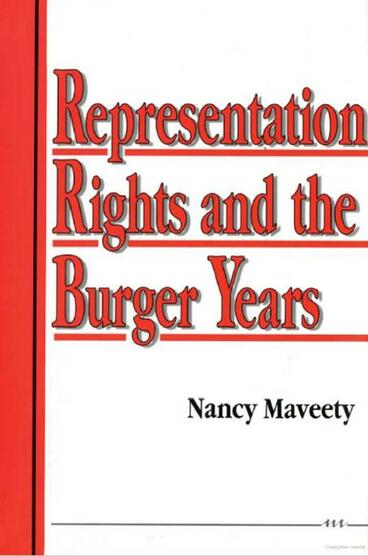 Cover of Representation Rights and the Burger Years