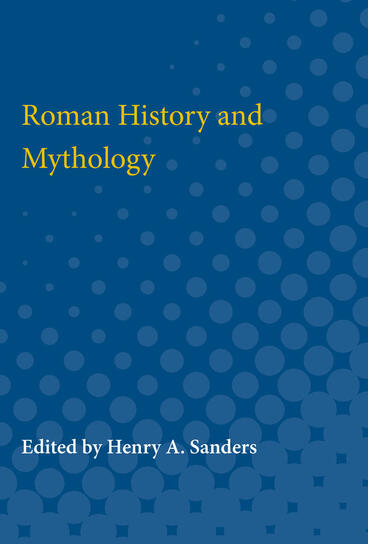 Cover of Roman History and Mythology