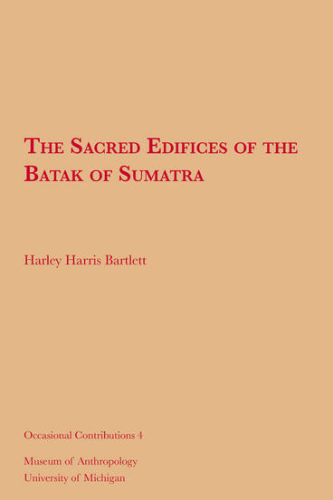 Cover of The Sacred Edifices of the Batak of Sumatra