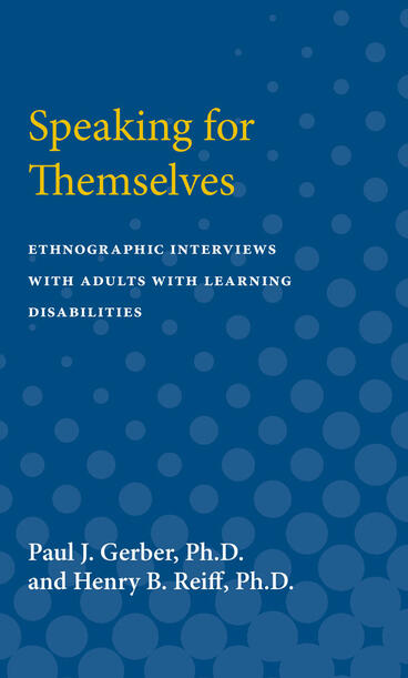 Cover of Speaking for Themselves - Ethnographic Interviews with Adults with Learning Disabilities