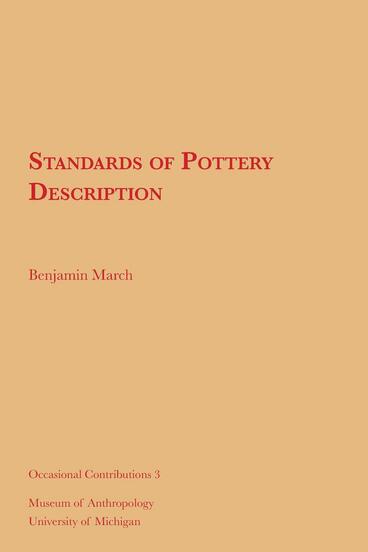 Cover of Standards of Pottery Description
