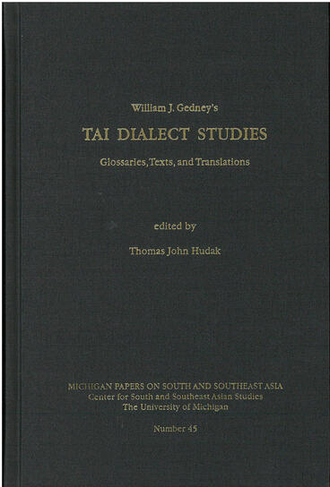 Cover of Tai Dialect Studies - Glossaries, Texts, and Translations
