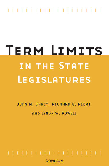 Cover of Term Limits in State Legislatures