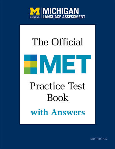 Cover of The Official MET Practice Test Book with Answers