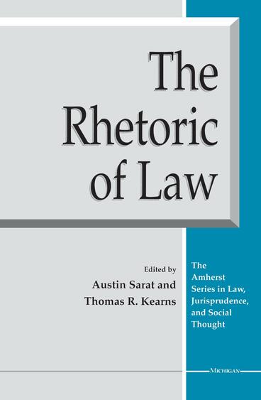 Cover of The Rhetoric of Law