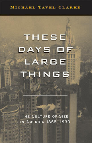 Cover of These Days of Large Things - The Culture of Size in America, 1865-1930