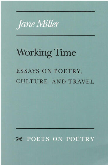 Cover of Working Time - Essays on Poetry, Culture, and Travel